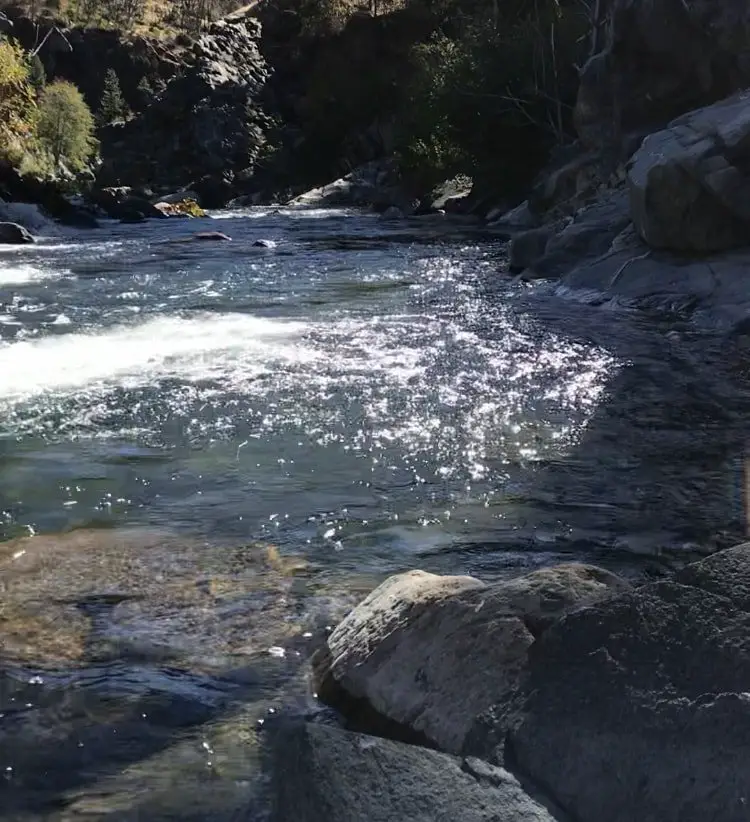 american river water flowing