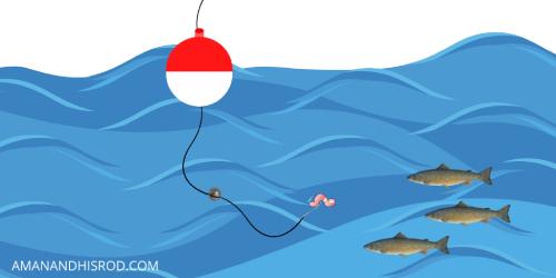 bobber fishing setup diagram