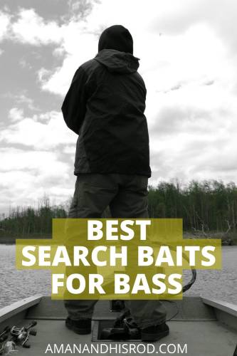man fishing search baits for bass